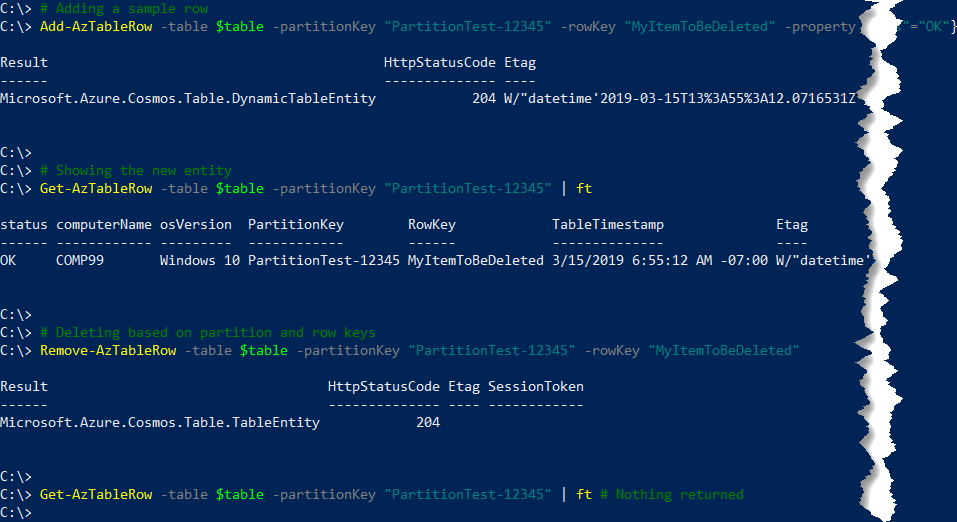 deleting single row by entity piping